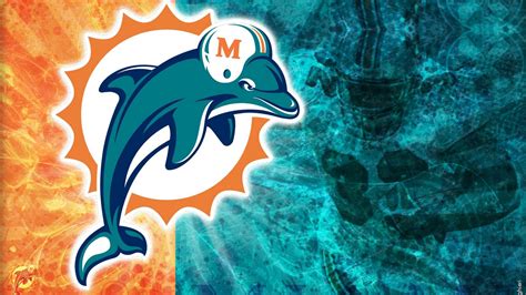 Miami Dolphins Logo In Orange Blue Design Background HD Miami Dolphins ...