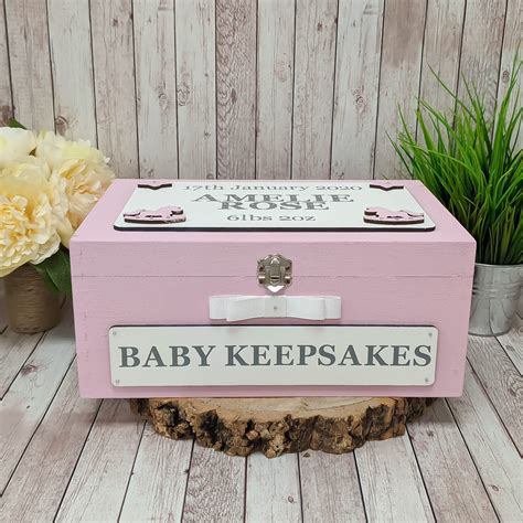 Personalised Baby Keepsake Box New Baby Girl Keepsake Box | Etsy