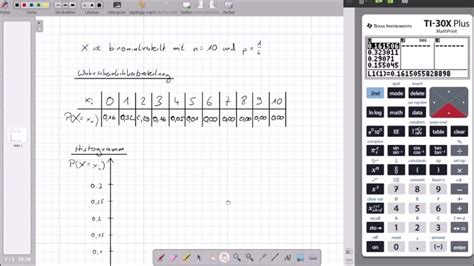 Binomialverteilung Histogramm erstellen - YouTube