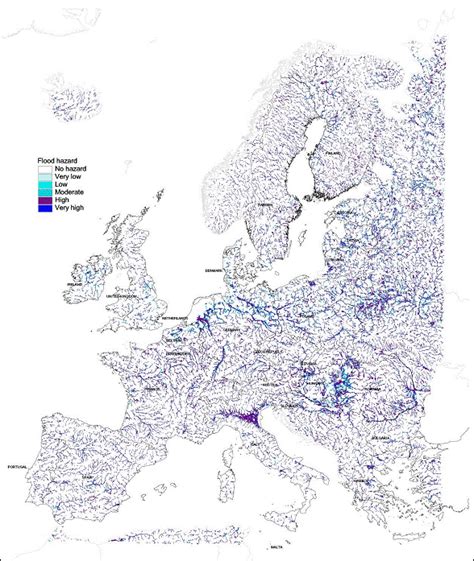 2: European Flood Hazard Map-elevation difference and the estimated... | Download Scientific Diagram