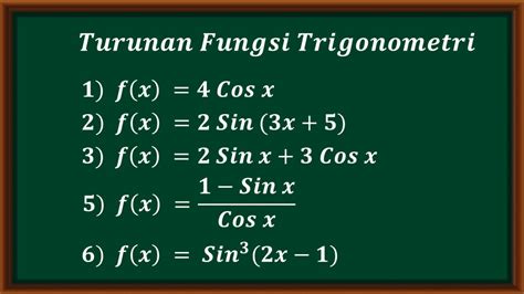 Turunan fungsi trigonometri - YouTube