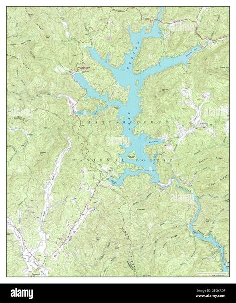 Lake Burton, Georgia, map 1957, 1:24000, United States of America by Timeless Maps, data U.S ...