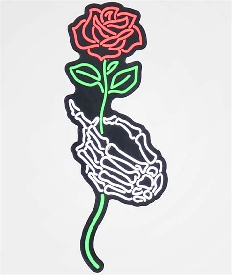 N°Hours Skeleton Hand & Rose Sticker | Zumiez