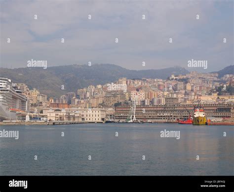 View of the city of Genoa from the sea Stock Photo - Alamy