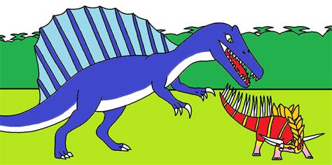 Spinosaurus vs kentrosaurus by LiamFrew on DeviantArt