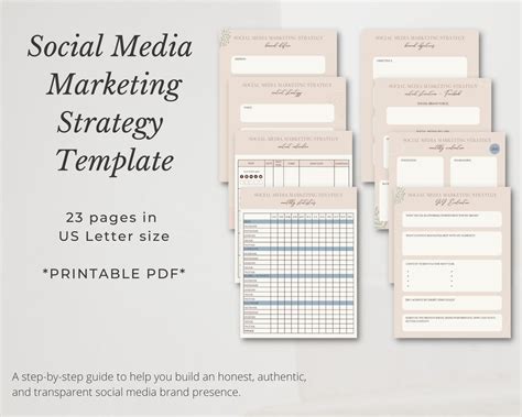 Social Media Marketing Strategy Template Small Business - Etsy