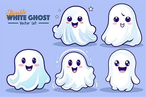 Cute & Adorable Kawaii White Ghost Graphic by GradasiID · Creative Fabrica