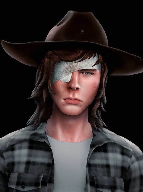 Taryfied Sims - CARL GRIMES This hair by @s4simomo...