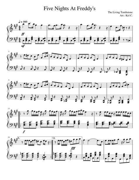 Five Nights At Freddy's Sheet music for Piano (Solo) | Musescore.com