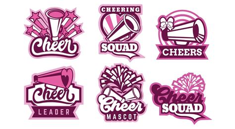 Set of cheerleader logo design template bundle 22979104 Vector Art at Vecteezy