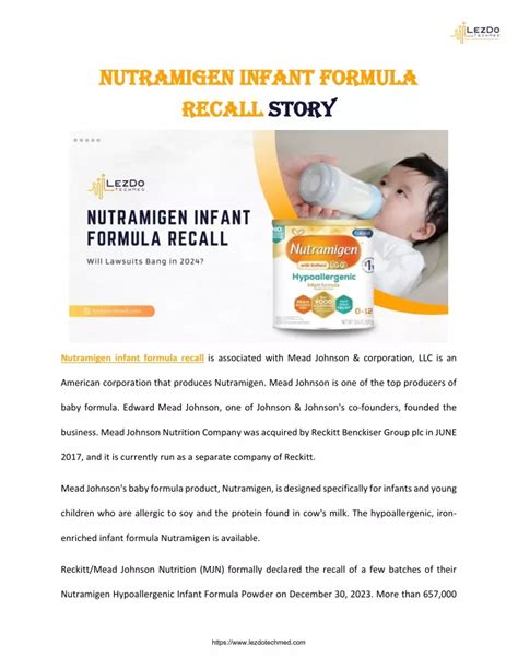 PPT - Nutramigen Infant Formula Recall Story PowerPoint Presentation ...