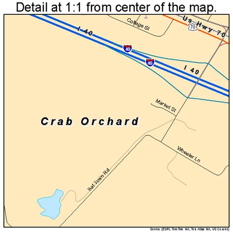 Crab Orchard Tennessee Street Map 4717840