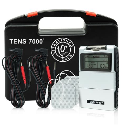 TENS 7000 Digital TENS Unit with Accessories - TENS Unit Muscle Stimulator for Back Pain Relief ...