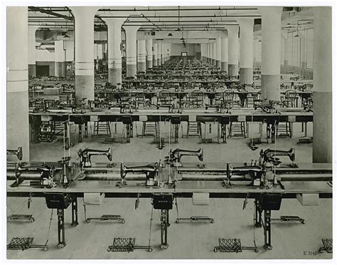 Sewing factory with Singer machines - NYPL Digital Collections