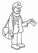 Mailman Coloring Sheet Pages sketch template