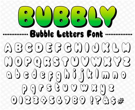 Bubble letters numbers cursive fonts - mensallthings