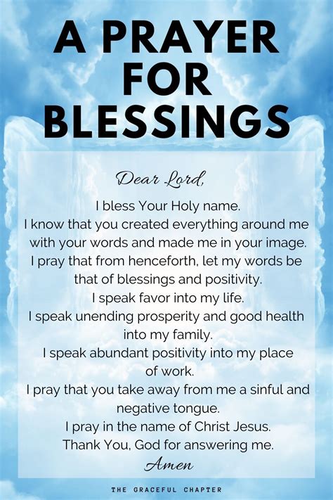 Speak Blessings Unto Your Life - The Graceful Chapter | Good morning god quotes, Good prayers ...