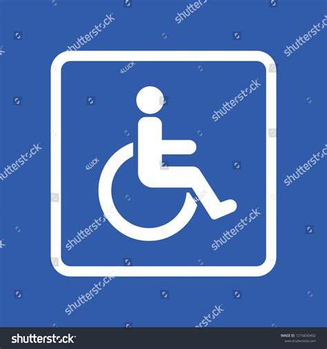 Vector Disabled Handicap Sign Stock Vector (Royalty Free) 1216690492 ...