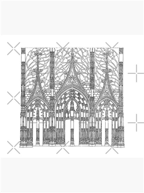 "Architecture drawing - sketch of a Gothic church " Poster for Sale by archiphoto | Redbubble