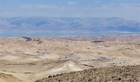 The Jordan Rift Valley and Moav Mountains from Arad, Israel Stock Photo - Image of desertscape ...