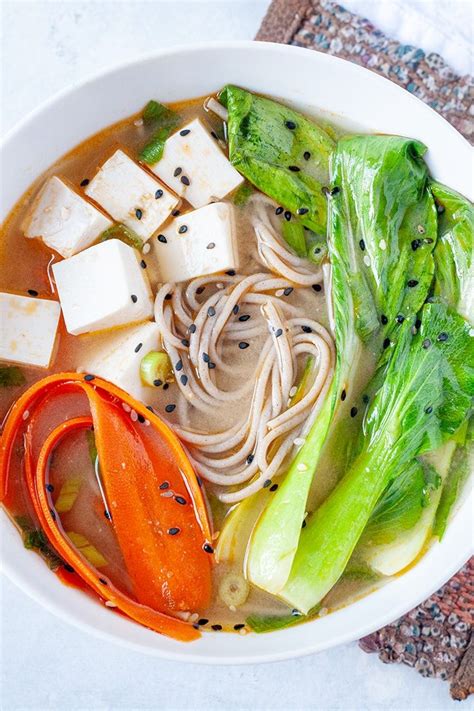 Spicy Miso Soba Noodle Soup Recipe | Well Vegan | Recipe | Soba noodles ...