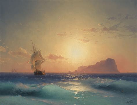 Ivan Aivazovsky - Sunset over Ischia (1873) : r/museum