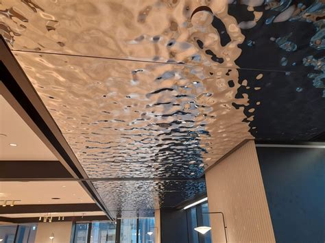 Water Ripple Stainless Steel Ceiling | Metal panel ceiling, Metal ceiling, Diy ceiling
