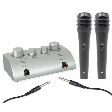 Mini Karaoke Microphone Set with 2 Mics