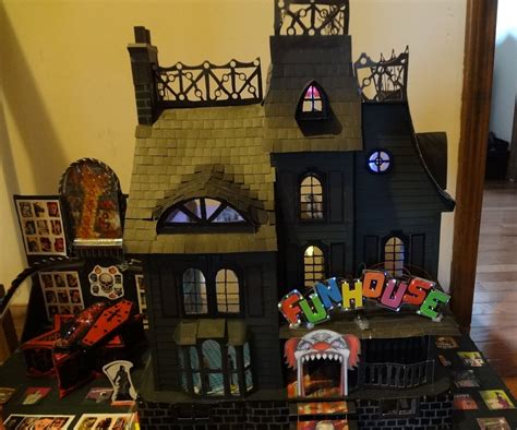 Cardboard Haunted House With Lights. | Haunted house, Cardboard house ...