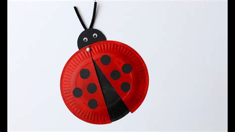 Easy craft: How to make a paper plate ladybird - YouTube