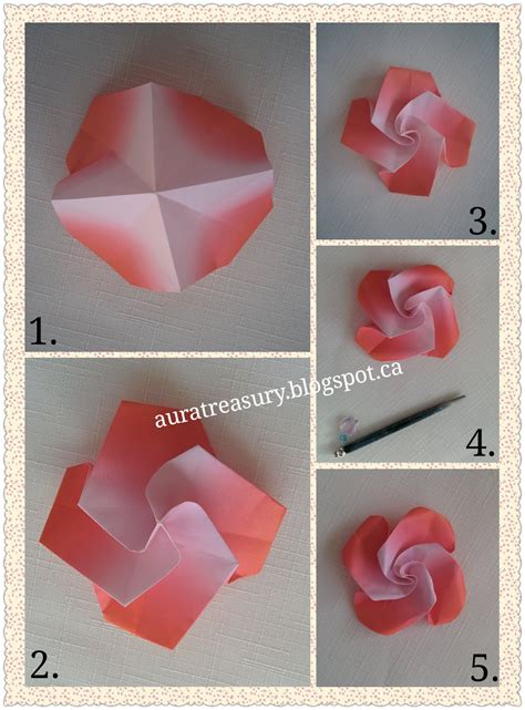 AuRa Treasury: DIY Valentine's Origami Flowers