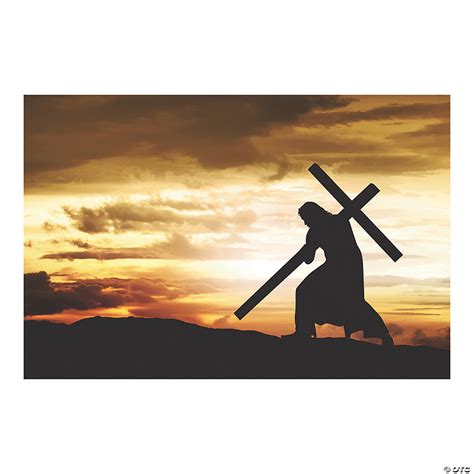 Jesus with Cross Backdrop Banner | Oriental Trading