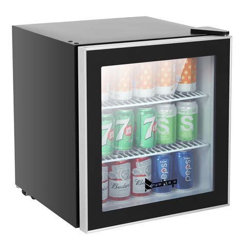 Zokop Beverage Refrigerator Mini Bar Fridge Soda Beer Wine 1.6 Cu Ft Glass Door | eBay