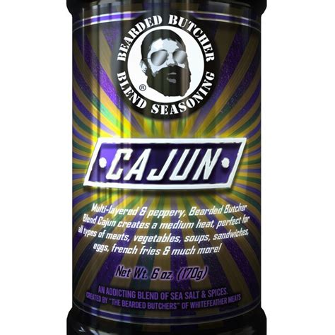 BEARDED BUTCHERS Cajun Seasoning Rub/Seasoning, 6 oz. - Real Ingredients, No MSG, No Sugar, No ...