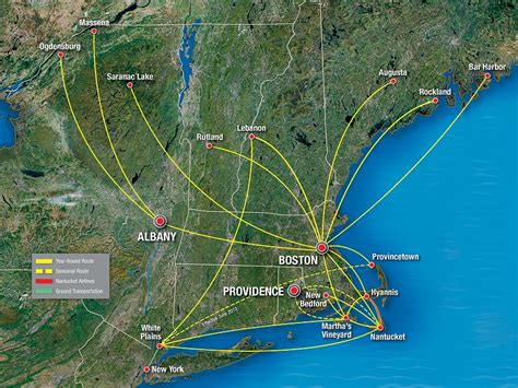 Scheduled Airline at the Hancock County-Bar Harbor Airport