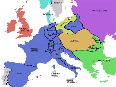 Map Of Europe In 1812 - Draw A Topographic Map