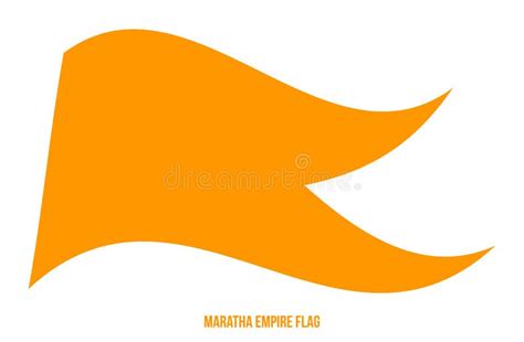 Maratha Empire 1674-1818 Flag Waving Vector on White Background. Indian ...