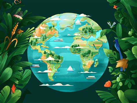 Get inspired by beautiful design that celebrates our planet 🌎 | Dribbble Design Blog