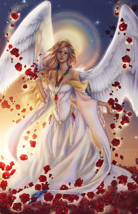 Colors by SparkOut1911.deviantart.com on @DeviantArt Angel Artwork, Angel Painting, Fairy ...