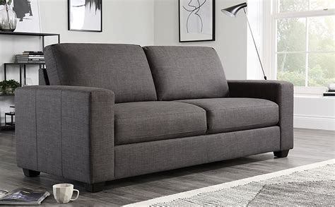 Mission Slate Grey Fabric 3 Seater Sofa | Furniture And Choice