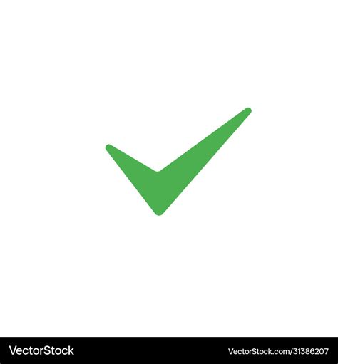 Green check mark symbol ok tick yes sign vote Vector Image