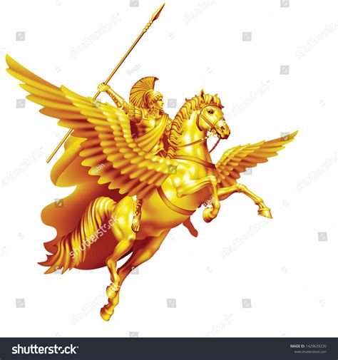 Ancient Greek Hero Bellerophon On Pegasus Stock Vector (Royalty Free) 1429639220 | Shutterstock