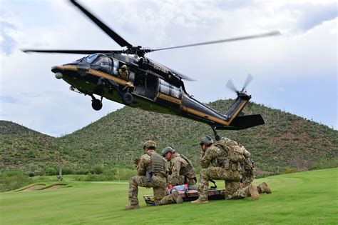 US Customs and Border Protection UH-60 prepares to land and pick up Border Patrol Search, Trauma ...