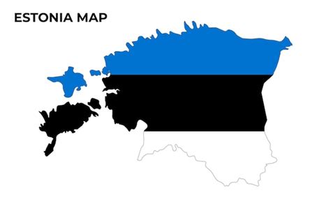 Premium Vector | Estonia national flag map design illustration of ...