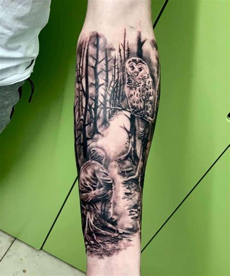 Top 63 Best Forest Sleeve Tattoo Ideas - [2021 Inspiration Guide]