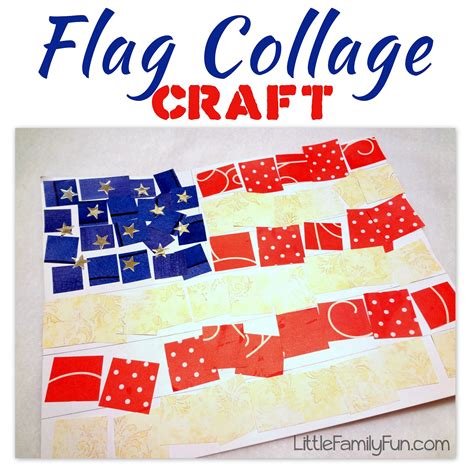 Little Family Fun: American Flag Collage Craft