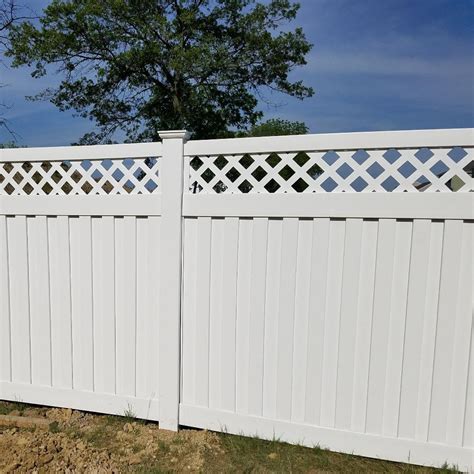 Vinyl Fence Panels Costco / White vinyl lattice top fence panel.