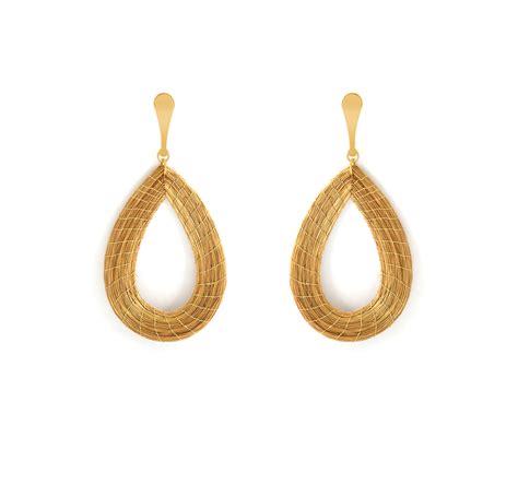 Earrings Creole Gold Drop Earrings - Vazada