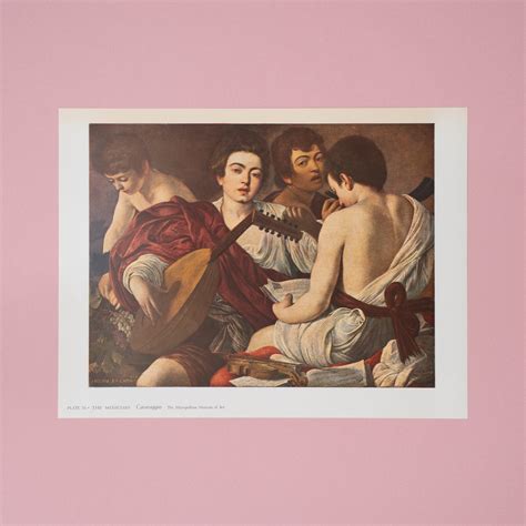 Vintage 1958 Caravaggio “The Musicians” Art Print – GOLDEN RULE GALLERY