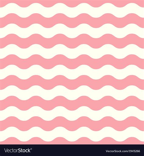 Wave retro seamless pattern pastel pink and white Vector Image